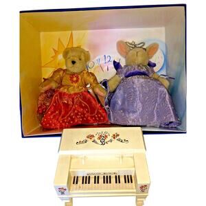 North American Bear Millennium From Dusk to Dawn Plush Set w/ Piano Box